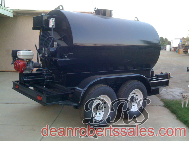 CUSTOM SEALCOAT SKIDS, TRAILERS AND TANKS BY DEAN ROBERTS SALES.