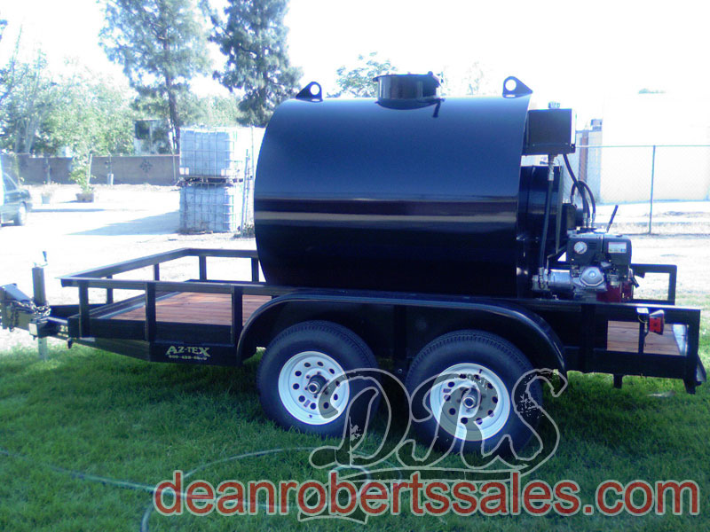 CUSTOM SEALCOAT SKIDS, TRAILERS AND TANKS BY DEAN ROBERTS SALES.
